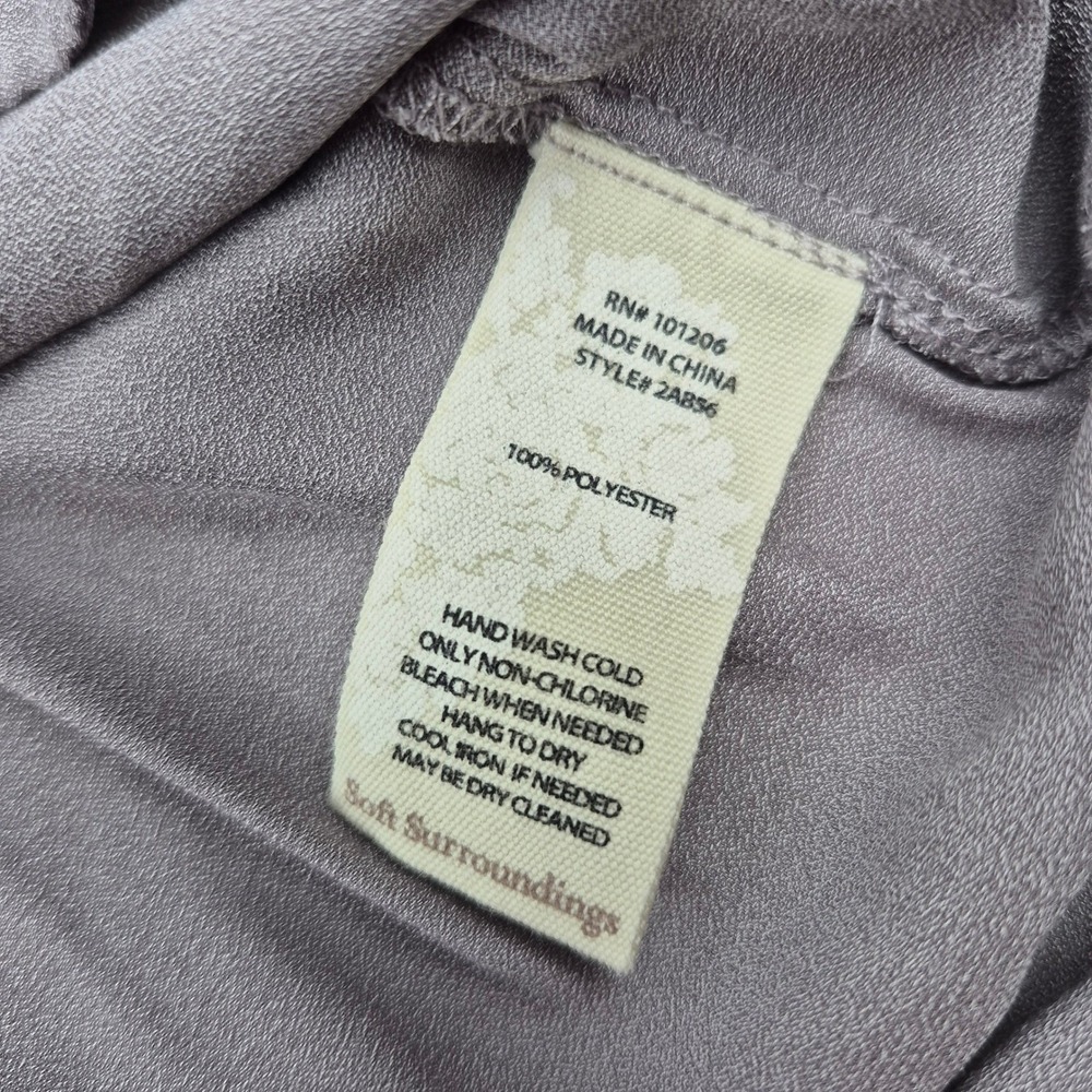 Soft Surroundings Gray Long Bell Sleeve Tunic Top Blouse Womens M Minimalist - Picture 8 of 9